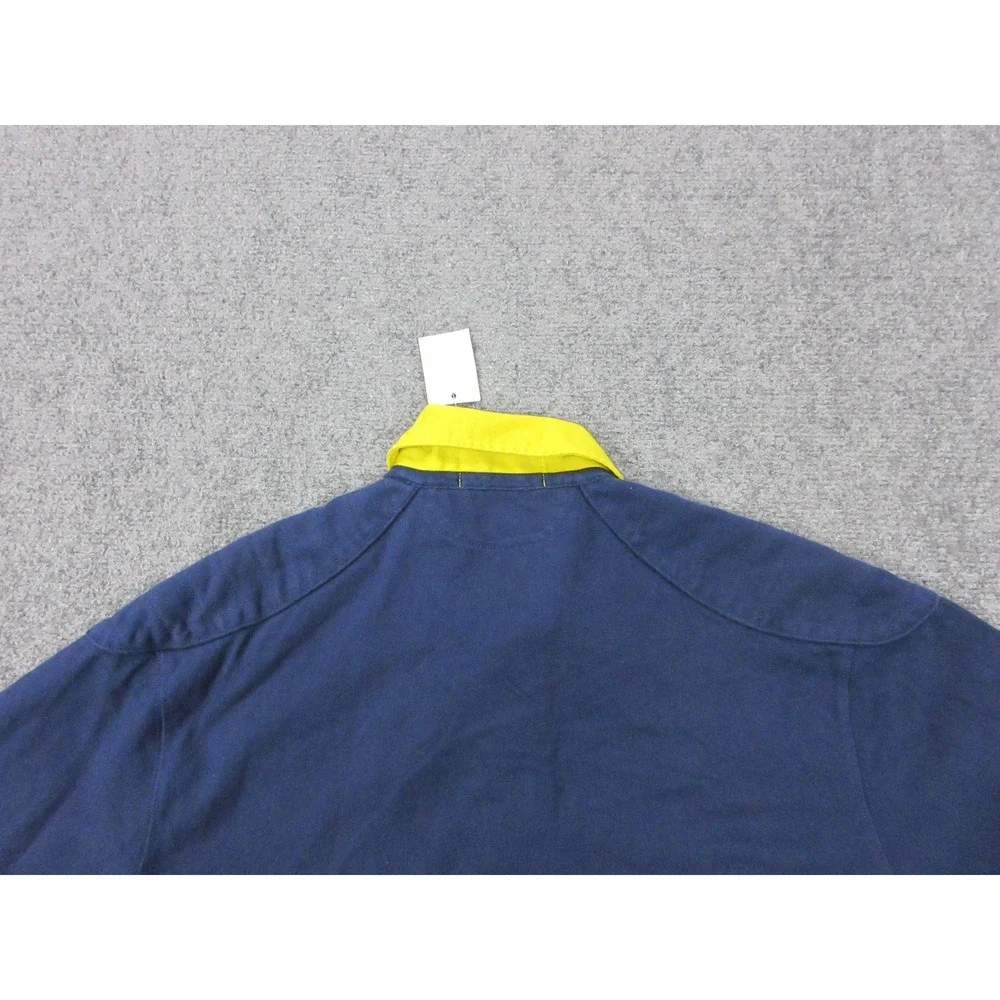 Vintage Polo Ralph Lauren Polo Shirt Mens Small Blue Rugby Cotton Newport‎ Logo